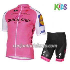 Conjunto Maillot + Culotte Corto 2017 Quick-Step Floors Niños N004
